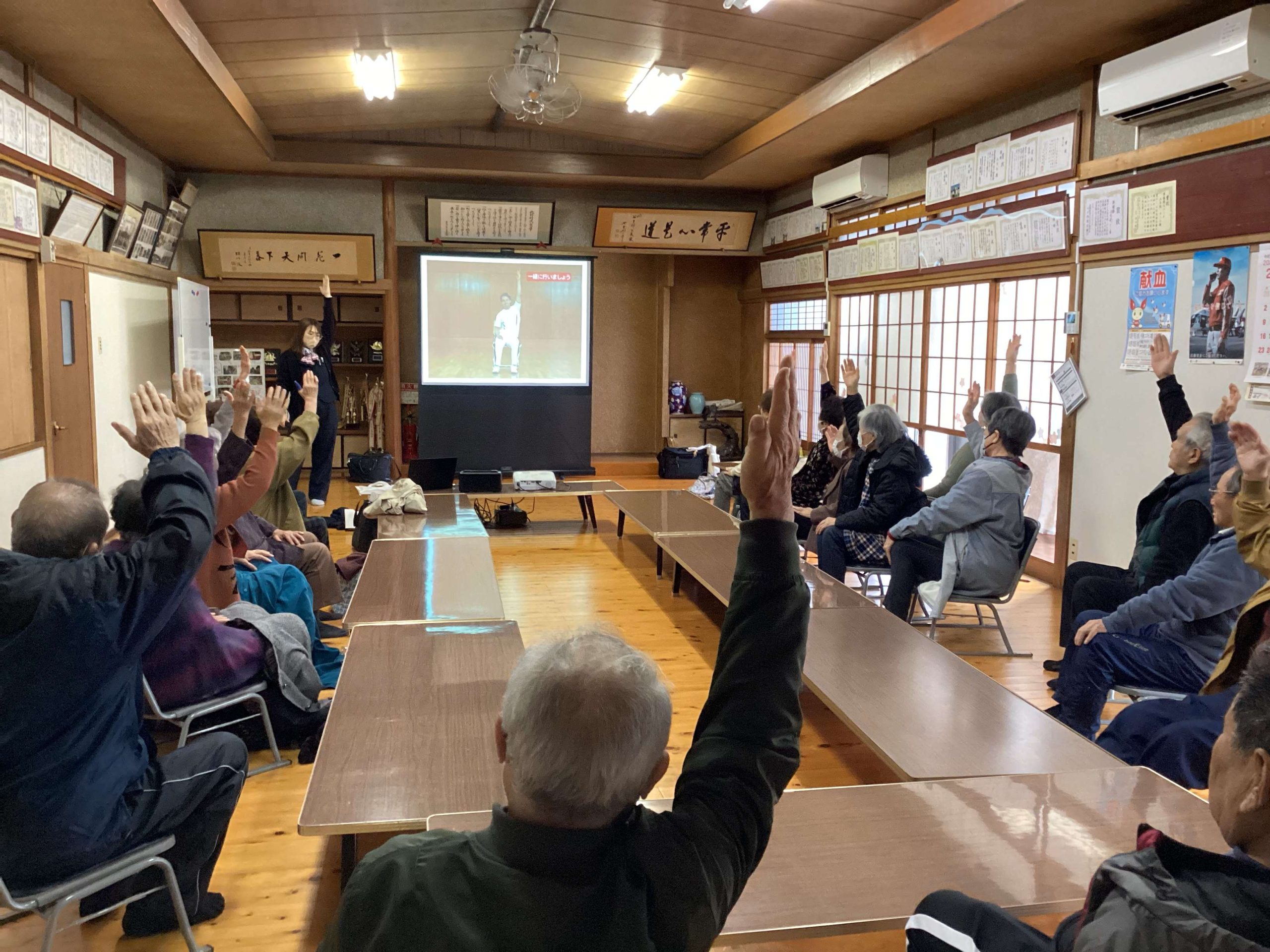 北野町 上弓削公民館で健康教室を行いました。