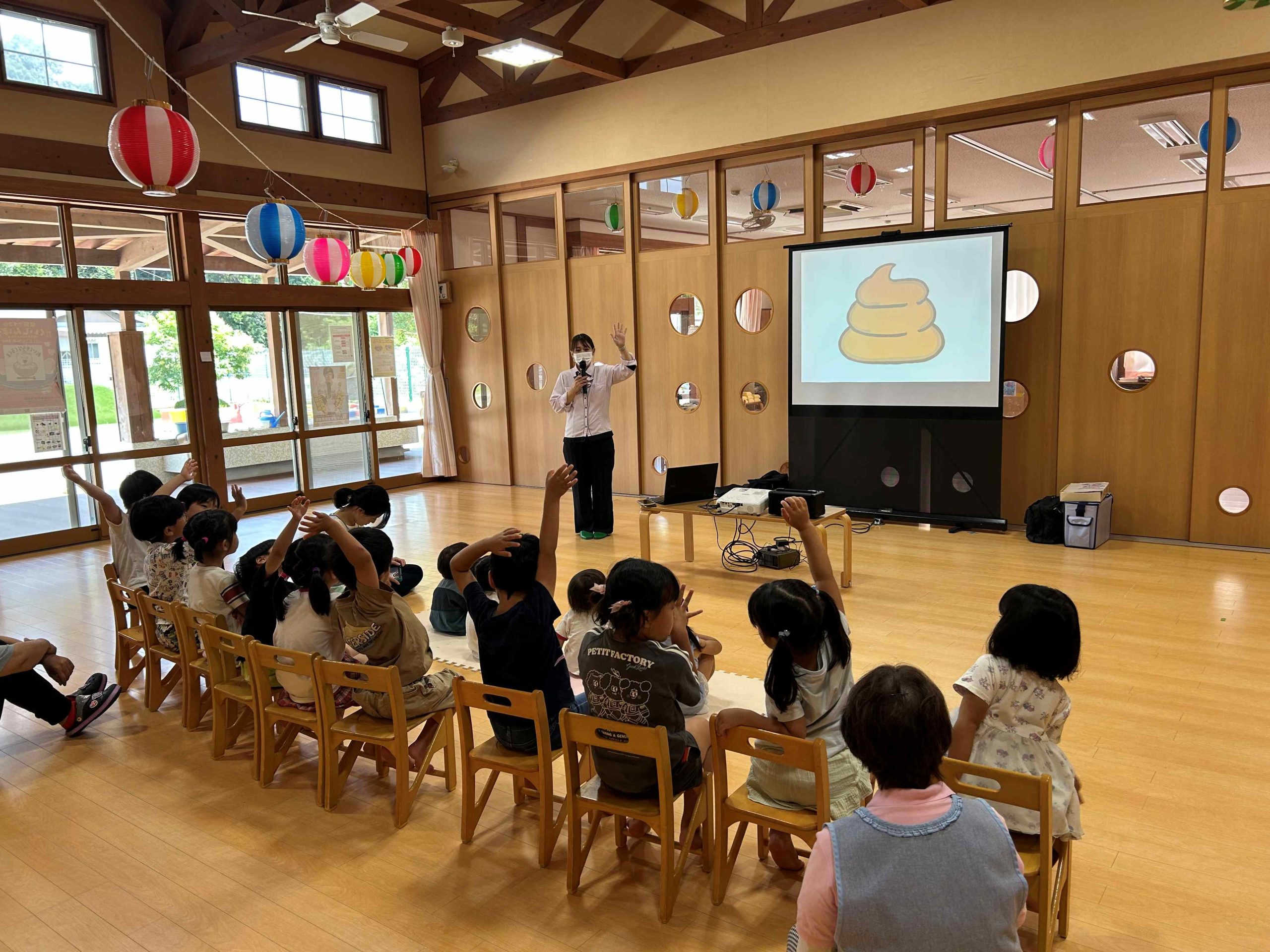嘉麻市　めぐみ保育園で出前授業を行いました。
